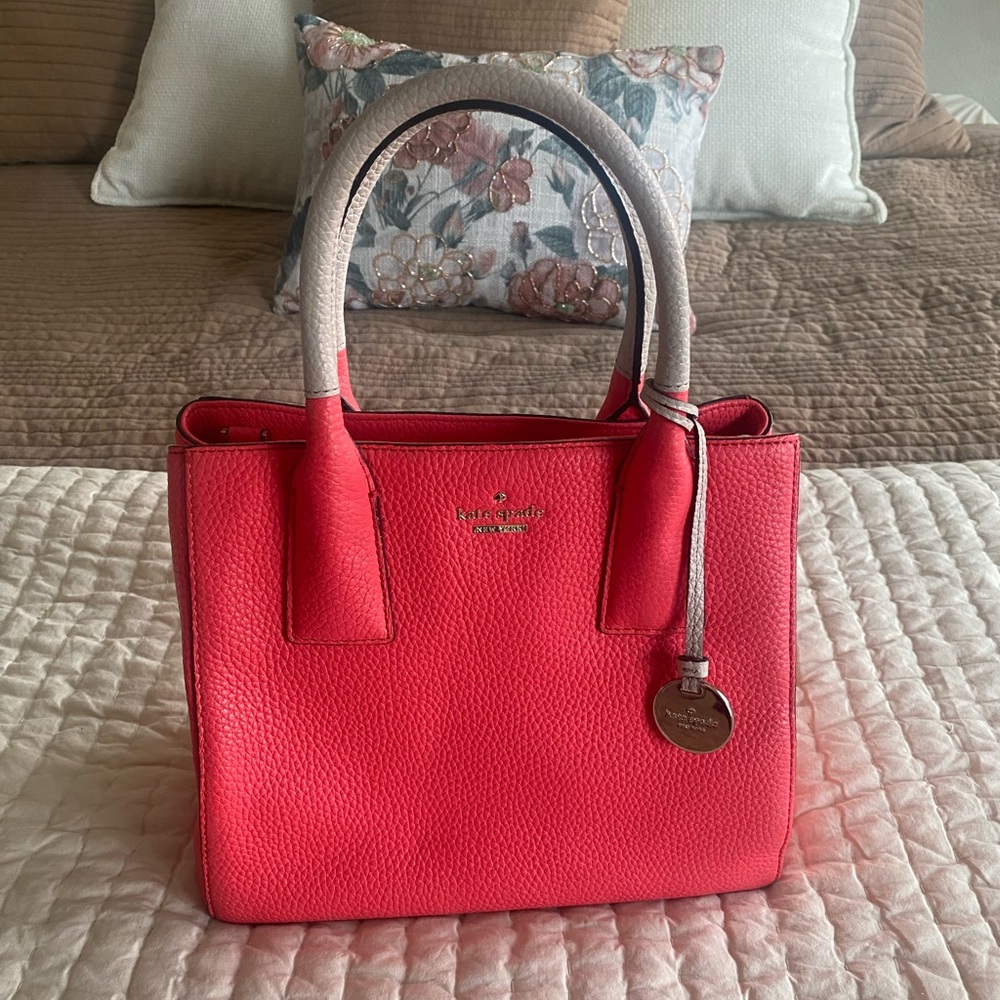 Kate Spade Pink Leather Tote Bag